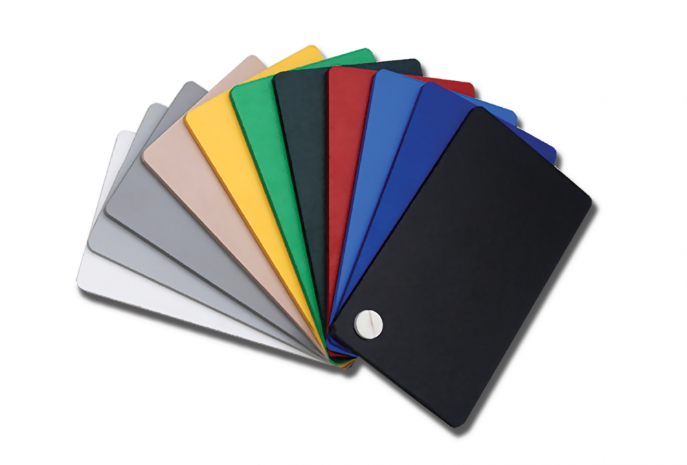 Powder coating color chips